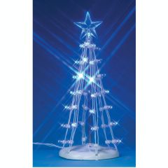 Lemax lighted silhouette tree blue General 2007