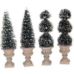 Lemax cone-shaped & sculpted topiaries s/4 General 2003