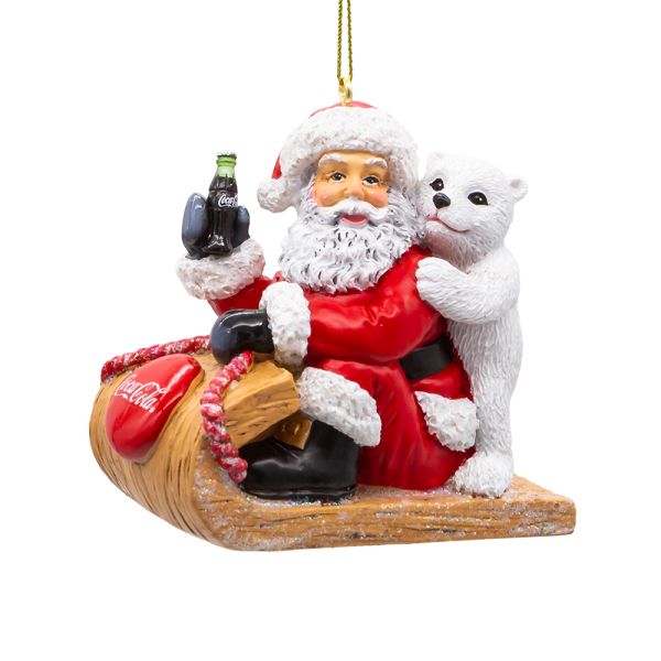 coca cola polar bear christmas ornament