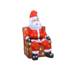 Lumineo LED Sitting Santa Claus Acrylic 32x36x60cm | Felinaworld