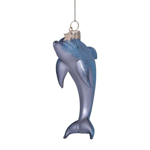 glass dolphin christmas ornament