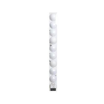 Decoris plastic Christmas ball 6cm winter white 10 pieces