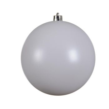 Decoris plastic christmas bauble 14 cm white 1 piece