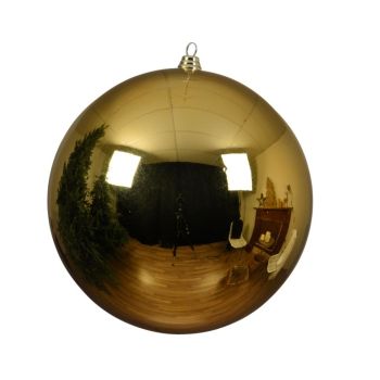 Decoris plastic christmas bauble 40 cm gold 1 piece