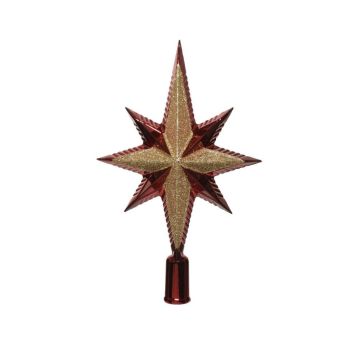 Decoris peak plastic star 25.5cm oxblood