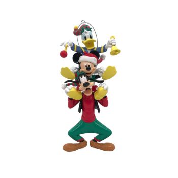 Kurt S. Adler plastic Christmas ornament Disney Goofy, Donald Duck & Mickey Mouse 10cm multi