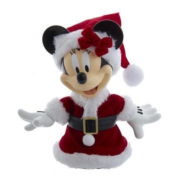 Kurt S. Adler piek kunststof Disney Minnie Mouse met kerstpak 30cm multi