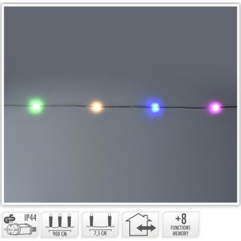 Christmas lights 120 LED multi color wire 9 meters