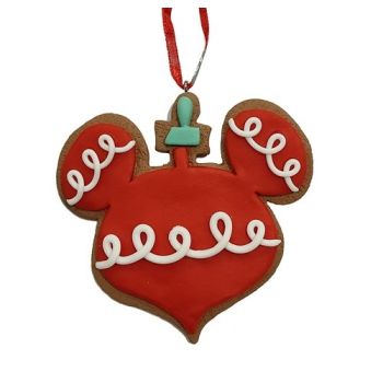 Kurt S. Adler plastic Christmas ornament Disney Mickey Mouse Gingerbread 9cm red