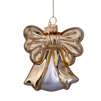 Vondels glass Christmas Ornament Bow 8.5cm Gold