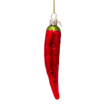 Vondels glass Christmas Ornament Chili Pepper 11.5cm Red