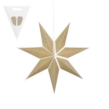 House of Seasons paper Christmas ornament star 45cm gold