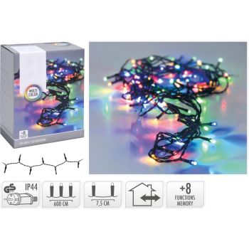 Christmas lights 80 LED string multicolor outdoor 6 meters