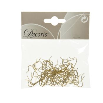 Decoria Christmas ball hooks gold 50 pieces