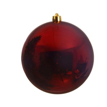 Decoris plastic christmas bauble 14 cm red 1 piece