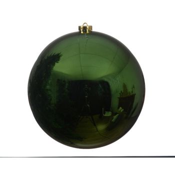 Decoris plastic christmas bauble 20 cm green 1 piece