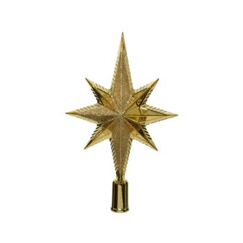 Decoris plastic star peak 25.5cm light gold