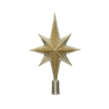 Decoris peak plastic star 25.5cm pearl