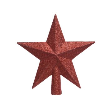 Decoris peak plastic star 19cm Christmas red