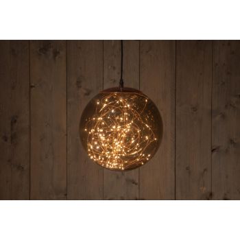 Christmas lights ball smokey 25cm / 125 LED classic warm 8/16 hour timer