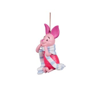 Kurt S. Adler plastic Christmas ornament Disney Piglet 10cm pink