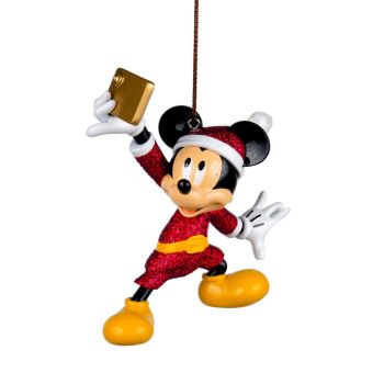 Kurt S. Adler plastic Christmas ornament Disney Mickey Mouse selfie 10cm multi