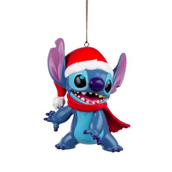 Kurt S. Adler plastic Christmas ornament Disney Stitch 10cm blue