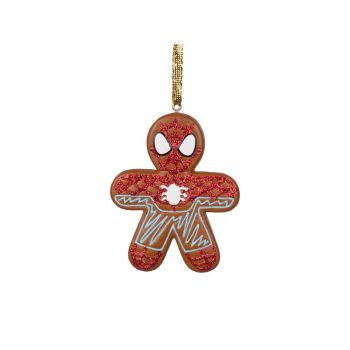 Kurt S. Adler plastic Christmas ornament Disney Marvel gingerbread Spiderman 7cm brown