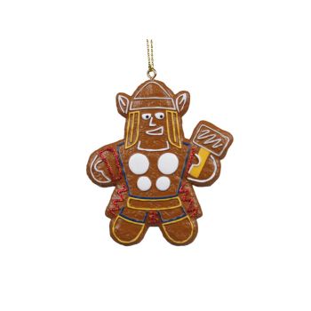 Kurt S. Adler plastic Christmas ornament Disney Marvel Gingerbread Thor 7cm brown