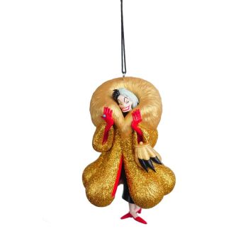 Kurt S. Adler plastic Christmas ornament Disney Cruella 10cm multi