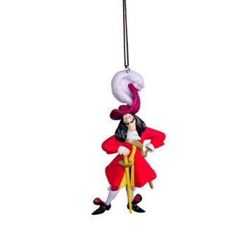 Kurt S. Adler plastic Christmas ornament Disney Captain Hook 10cm multi