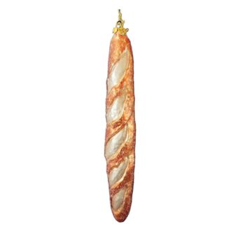 Kurt S. Adler Glass Christmas Ornament Baguette 20cm Brown