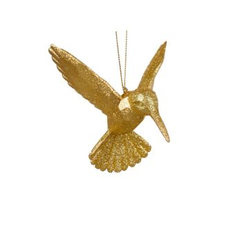 Kurt S. Adler Plastic Christmas Ornament Hummingbird 11cm Gold