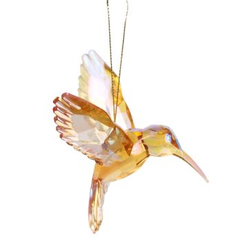 Kurt S. Adler Plastic Christmas Ornament Hummingbird 11cm Amber