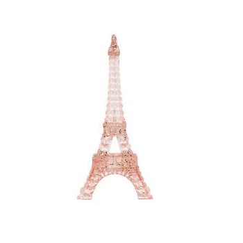 Kurt S. Adler Plastic Christmas Ornament Eiffel Tower 15cm Pink