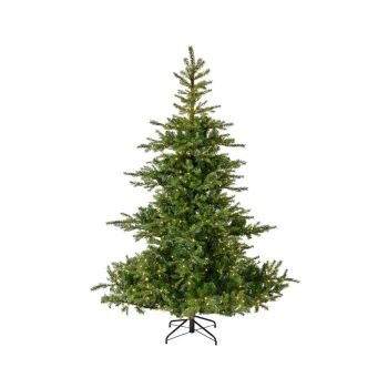 Everlands Grandis Fir sapin de noël artificiel avec éclairage vert 2,1 m x 1,5 m