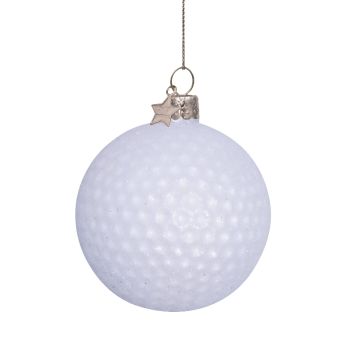 Vondels glass Christmas Ornament Golf Ball 8cm White