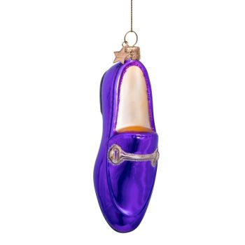 Vondels glass Christmas Ornament Loafer 12cm Purple