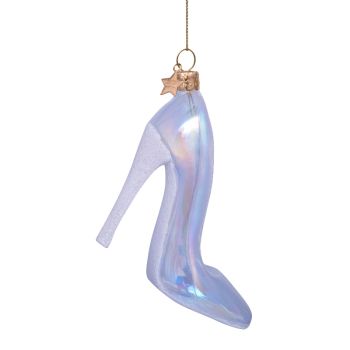 Vondels glass Christmas Ornament High Heel Shoe 12cm Transparent