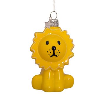 Vondels glass Christmas Ornament Miffy Lion 8cm Yellow