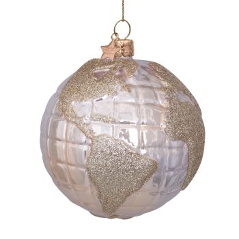 Vondels glass Christmas Ornament Globe 11cm Champagne