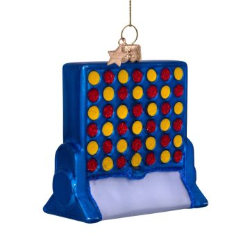 Vondels glass Christmas Ornament Connect Four 8.5cm Multi