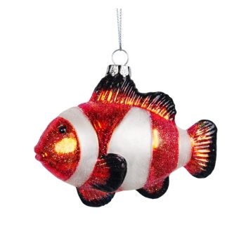 Kurt S. Adler glass Christmas ornament Clownfish 12cm Orange, White