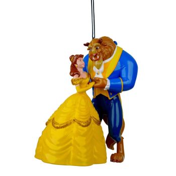 Kurt S. Adler plastic Christmas ornament Disney Beauty and the Beast 9cm multi