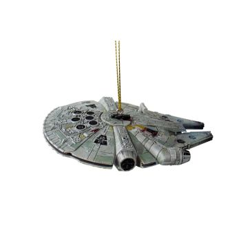 Kurt S. Adler plastic Christmas ornament Star Wars Millennium Falcon 10cm grey