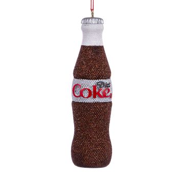 Kurt S. Adler Plastic Christmas Ornament Coca-Cola Bottle 11cm Silver