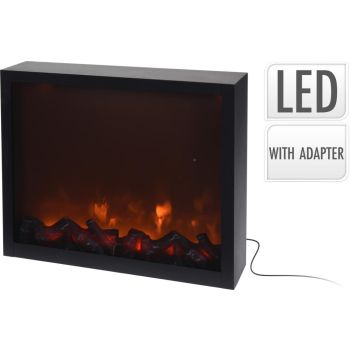 Christmas lights Fireplace 7LED 41x35cm