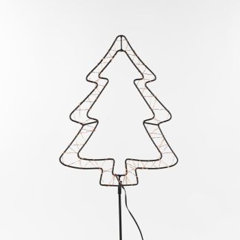 Anna's Collection black tree on stake Christmas lights 40LED classic