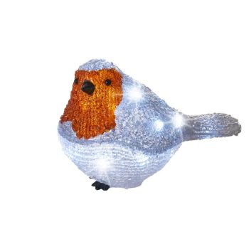 Lumineo LED robin acrylic 11x21x14cm