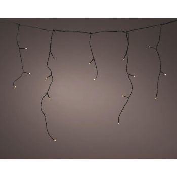 Lumineo icicle Christmas lights LED 5 meters x 50 cm black